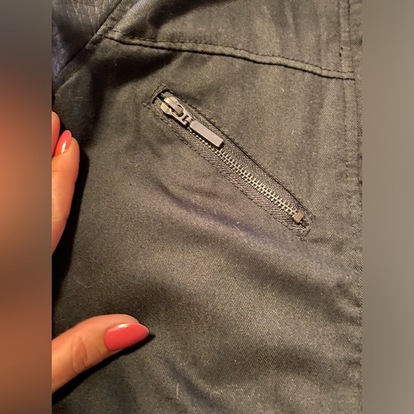 Yoki utility black faux leather arms jacket small - Picture 5 of 9